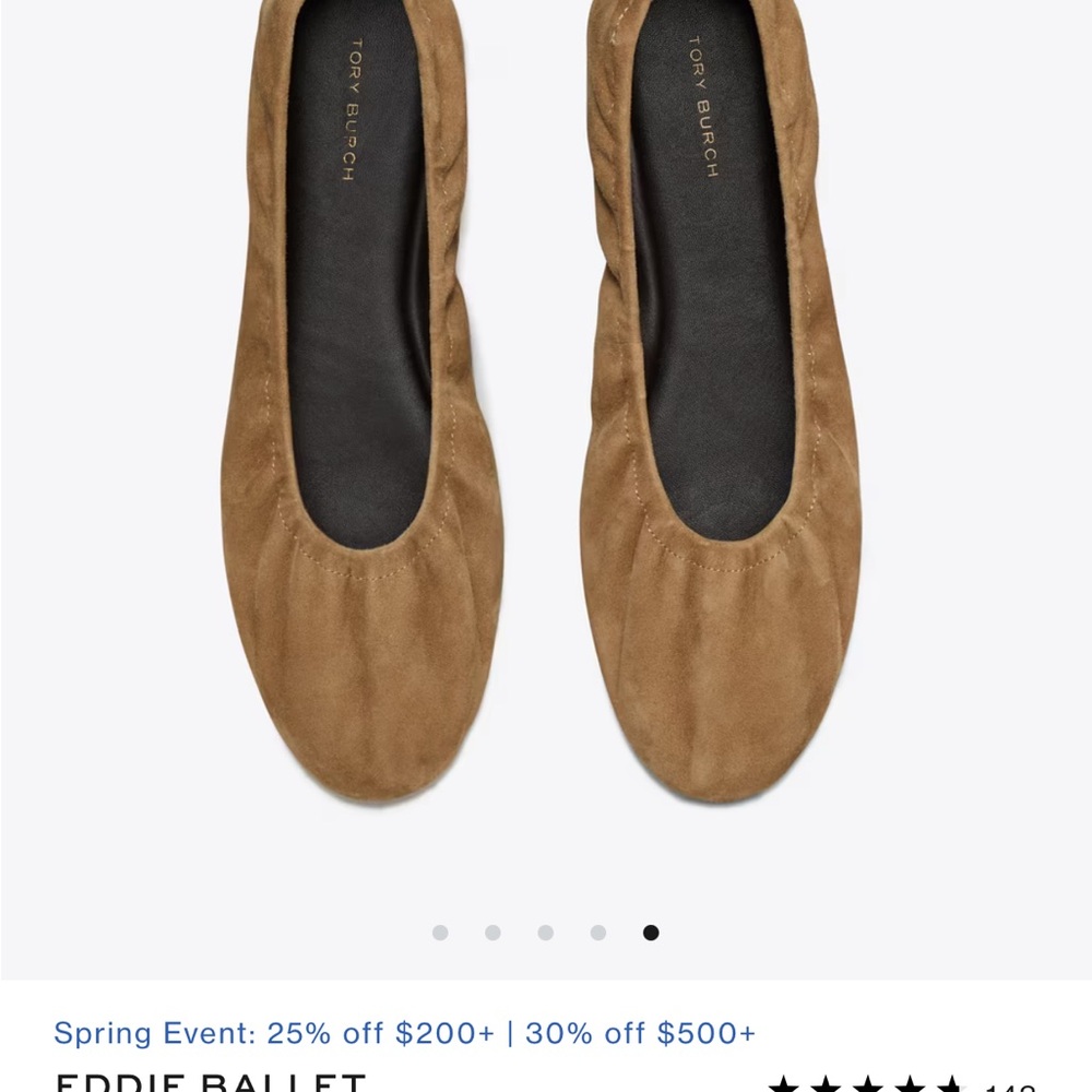 Tory Burch EDDIE BALLET 2.0 in River Rock Suede